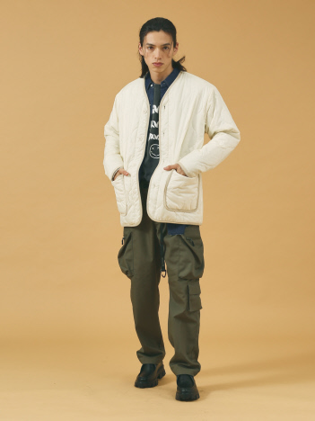 【UNIVERSAL OVERALL/ユニバーサルオーバーオール】 リップストップ キルトジャケット アウター コート ショート丈 QUILT RIP STOP QUILT JACKET/ユニセックス