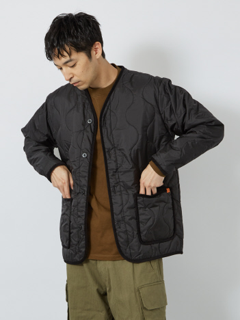 ABAHOUSE - 【UNIVERSAL OVERALL/ユニバーサルオーバーオール】 リップストップ キルトジャケット アウター コート ショート丈 QUILT RIP STOP QUILT JACKET/ユニセックス