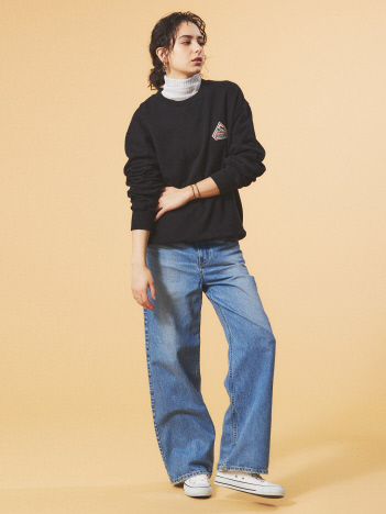 【PYRENEX / ピレネックス】PHASE BRUSHED/ワッペンクルースウェット