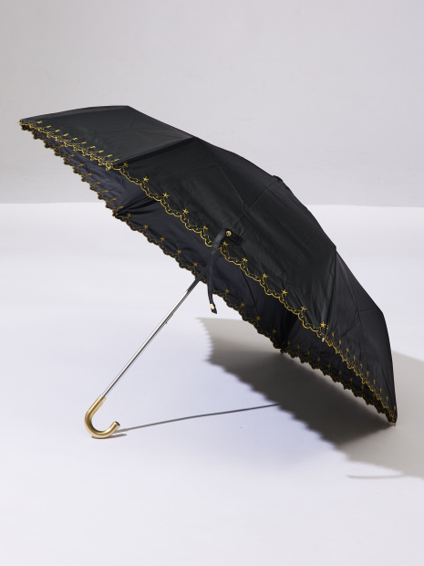 折り畳み傘 / 日傘 / 刺繍 / 星モチーフ / 晴雨兼用 / UV CUT / 遮光