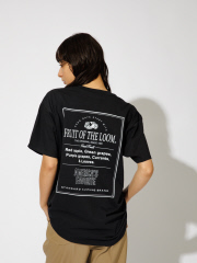 セレクト バイ アバハウス (メンズ)
【FRUIT OF THE LOOM】フロント＆バックプリント クルーネック ショートスリーブ Tシャツ