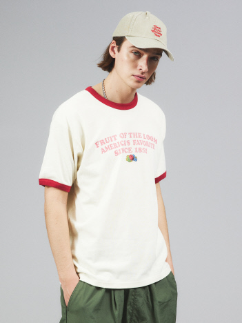 SELECT BY ABAHOUSE (MEN'S) - 【FRUIT OF THE LOOM】リンガー クルーネック ショートスリーブ Tシャツ【予約】