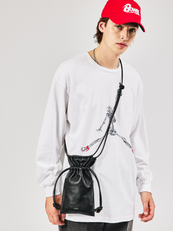 ABAHOUSE - 【YArKA/ヤーカ】real leather drawstring 2way shoulder bag /リアルレザー巾着バッグ【予約】