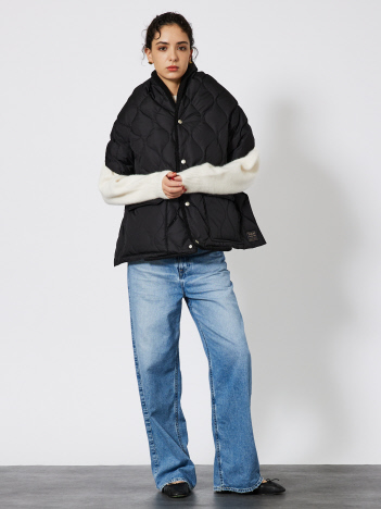 【WEB限定】TAION MILITARY RIVERSIBLE DOWN STOLE/ミリタリー リバーシブル ダウンストール