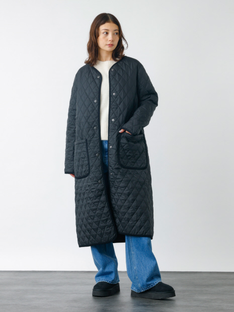 【BARBOUR/バブアー】ROUND COLLAR QUILT / キルティングコート / ラウンドカラー / ロング / WEB限定【予約】