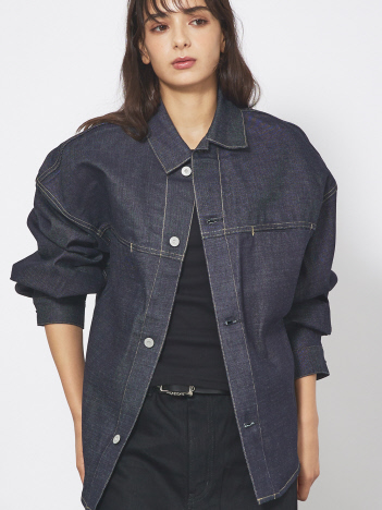 AT-SCELTA - 【KURO/クロ】TUCK IN DENIM JACKET / デニムシャツ / デニムジャケット / ノンウォッシュ