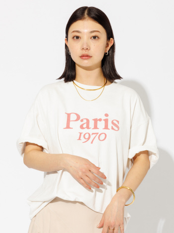 SELECT BY ABAHOUSE (Ladie's) - 【REMI RELIEF / レミレリーフ】ロゴTシャツ / SP加工14/天竺T(Paris 1970)