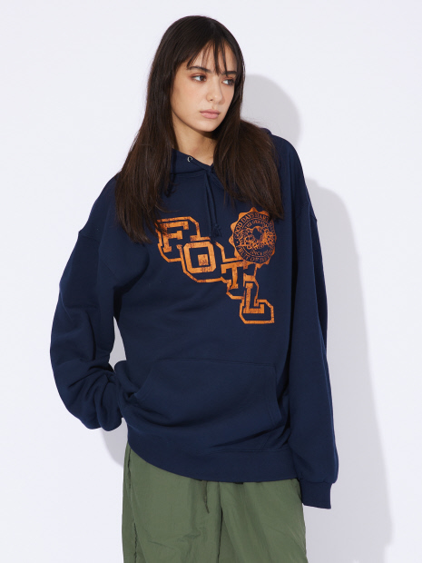 【FRUIT OF THE LOOM/フルーツオブザルーム】FTLカレッジロゴレトロパーカー/ RETRO LOGO HOODIE【予約】