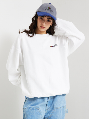 【FRUIT OF THE LOOM/フルーツオブザルーム】クラッシックロゴ刺繍ワンポイントクルースウェット/FTL CLASSIC LOGO EMBLD SWEAT