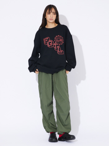 【FRUIT OF THE LOOM/フルーツオブザルーム】カレッジレトロプリントロゴクルースウェット/FTL RETRO LOGO SWEAT