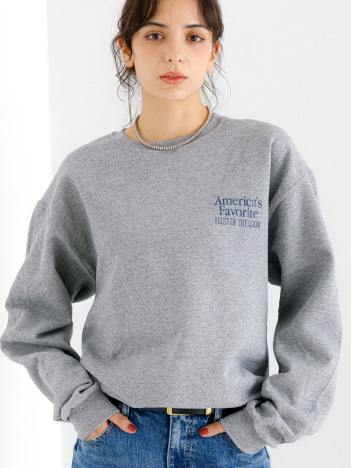 AT-SCELTA - 【FRUIT OF THE LOOM】ロゴスウェット / バックプリント / PRINT LOGO SWEAT / 長袖【WEB限定】