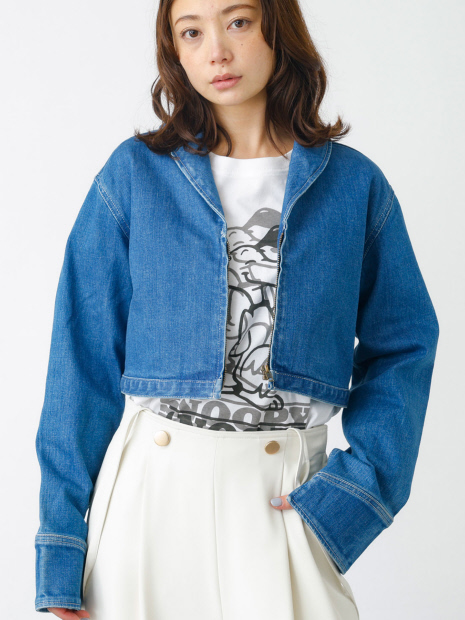 【157×WOADBLUE】Short ZIP UP Jacket / ショートジップアップジャケット / デニムジャケット