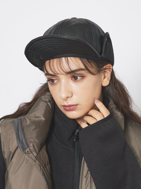 【RUBEN/ルーベン】EARCOVER QULTING FAKE LEATHERCAP/イヤーカバーキルティングフェイクレザーキャップ/RUS-6416