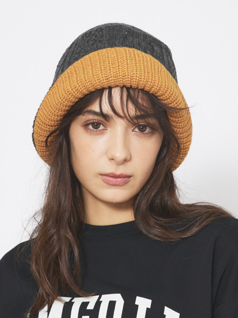 【RUBEN/ルーベン】REVERSIBLE KNIT BUKET HAT/リバーシブルニットバケットハット/RUS-7155