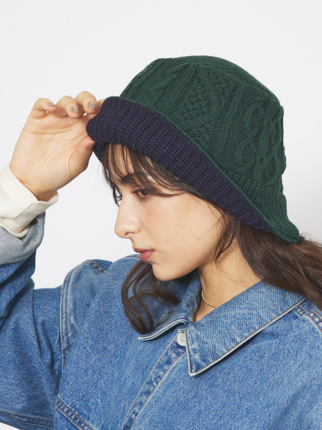 【RUBEN/ルーベン】REVERSIBLE KNIT BUKET HAT/リバーシブルニットバケットハット/RUS-7155【予約】