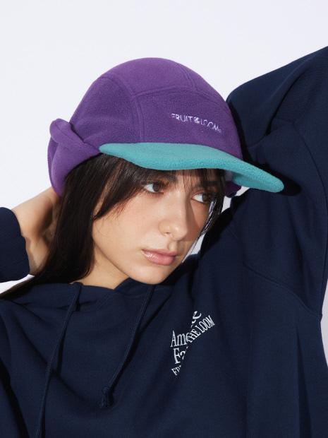 【FRUIT OF THE LOOM/フルーツオブザルーム】FLEECE 耳当て付き CAP/フリースイヤーフラップ付き【予約】