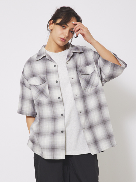 【PENDLETON/ペンドルトン】Open Collar Shirt/ボードシャツ/オープンカラー半袖チェックシャツ【予約】