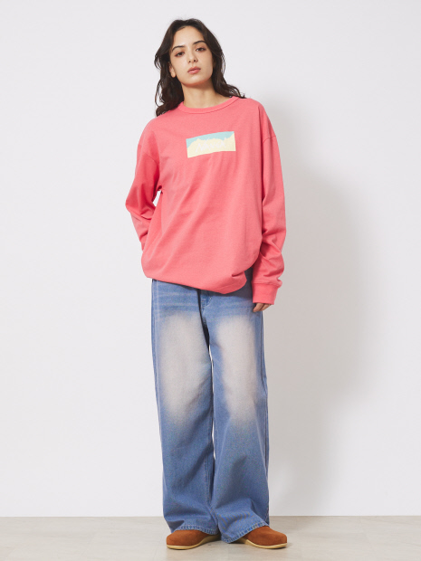 【NANGA/ナンガ】ECO HYBRID BOX LOGO LS/ボックスロゴロングスリーブTシャツ