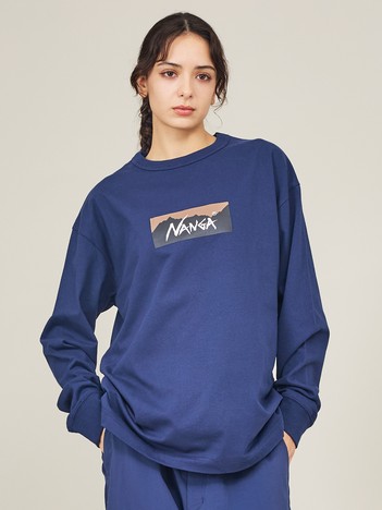【NANGA/ナンガ】ECO HYBRID BOX LOGO LS/ボックスロゴロングスリーブTシャツ