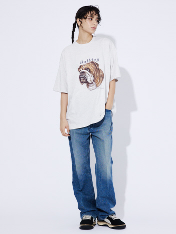【LEE/リー】　BULLDOG PRINT TEE /ブルドッグプリントTシャツ