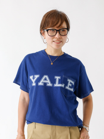【The BOOK STORE / ブックストア 】YALE  POCKET TEE /イェール大学 /カレッジロゴ /ポケットTシャツ