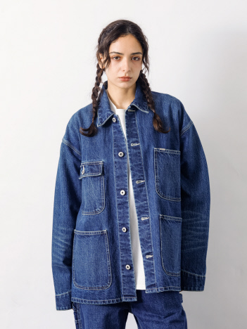 【UNIVERSAL OVERALL / ユニバーサルオーバーオール】12.75oz CONE DENIM COVERALL/デニム カバーオール/HT2433400【予約】