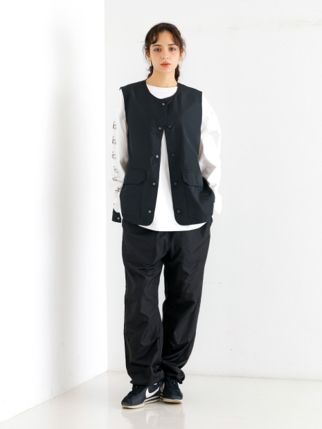 【TAION/タイオン】NON DOWN MILITARY REVERSIBLE CREW NECK VEST /ノンダウンミリタリーリバーシブルベスト/ R004NDML-1