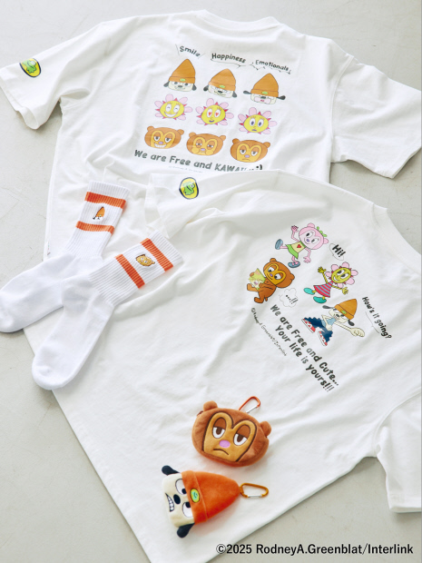 【Parappa The Rapper×LAROUTE】パラッパ ラッパー / ワンポイント刺繍ソックス / ラインソックス / パラッパ / PJベリー【WEB限定】【予約】