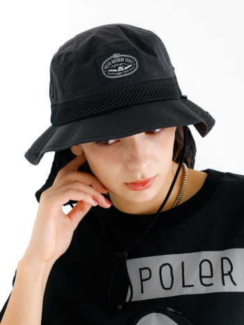 【POLeR/ポーラー】2WAY SUNGUARD HAT/サンガード付バケットハット/ユニセックス【予約】