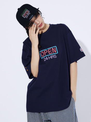 【YOIDORE/ヨイドレ 】 オアイソ刺繍 CAP/24HRS OPEN/ベースボールキャップ