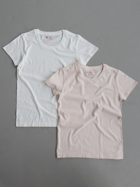 【Hanes / ヘインズ】クルーネックTシャツ/ジャパンフィット/コットン100【2枚組】【WEB限定】【予約】