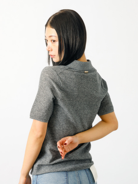 【MICA&DEAL/マイカアンドディール】sheer knit polo shirt　シアーニットポロシャツ　半袖/ニット/シアー/ポロシャツ【WEB限定】【予約】