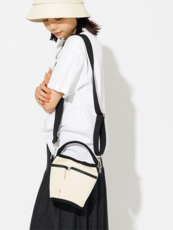 SELECT BY ABAHOUSE (Ladie's) - 【VegieBAG/ベジバッグ】BI MINI BUCKET / SS限定カラー / バイカラー / キャンバス ショルダーバッグ / ハンドバッグ【WEB限定】