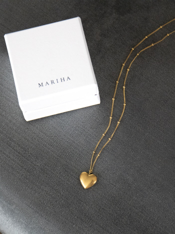 【MARIHA  / マリハ】True Love ネックレス スタッドチェーン 40cm  / ゴールドカラー / SV925 / ハート