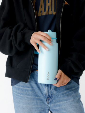 【b.box/ビーボックス】フリップトップボトル 1L（ステンレス製水筒）/Insulated Flip Top Bottle 1L/ドリンクボトル/水筒/ストロー式/ギフト/子供【WEB限定】