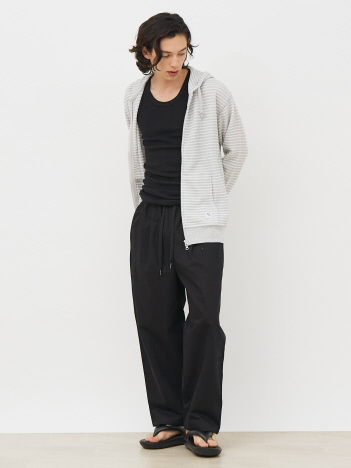 【JEMORGAN LONG JOHNS/ジェーイーモーガンロングジョーンズ】軽量ボーダーワッフルジップパーカー JF604-12Sダブルジップ/ボーダー/パーカー【WEB限定】