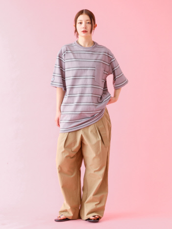【BARBARIAN / バーバリアン】XSE-16 17 Light Weight Pocket Crew Neck/半袖/ボーダー/ユニセックス【WEB限定】