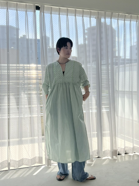 【Le Melange/ル・メランジュ】ストライプスワンピース/ワンピース/ストライプ【WEB限定】