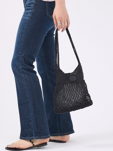【Swaraj/スワラージ】手編みのメタリックマクラメバッグ / ハンドバッグ / ハンドメイドOVAL TOTE【WEB限定】