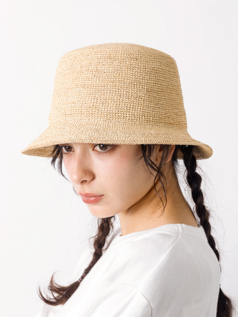 【RUBEN/ルーベン】 RAFFIA BUCKET HAT　ラフィアバケットハット【予約】