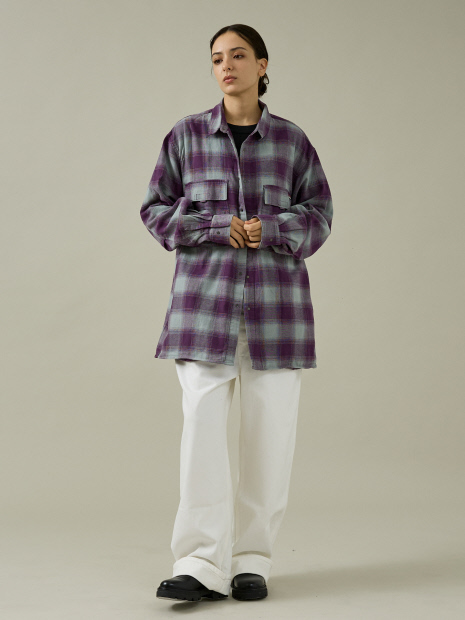 【NANGA/ナンガ】OMBRE CHECK W PX BOX SHIRT/ワークシャツ/ユニセックス【WEB限定】