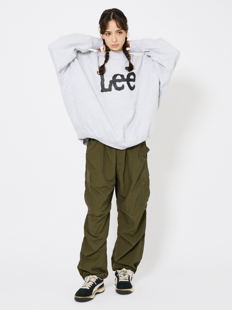 【Lee/リー】SUPERSIZED LEE LOGO Crew /フロントロゴ ビッグシルエットクルースウェット ビッグシルエット【予約】