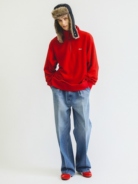 【NANGA/ナンガ】DRY MIX TERRY HALF ZIP SWEAT/ハーフジップ/ロゴ/ユニセックス【WEB限定】