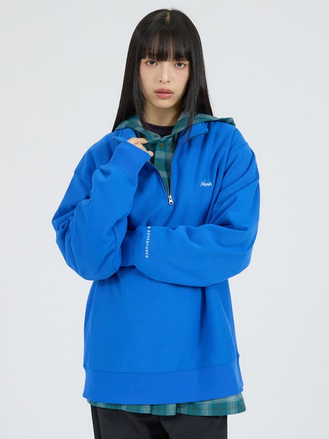 NANGA/ナンガ】DRY MIX TERRY HALF ZIP SWEAT/ハーフジップ/ロゴ/ユニ