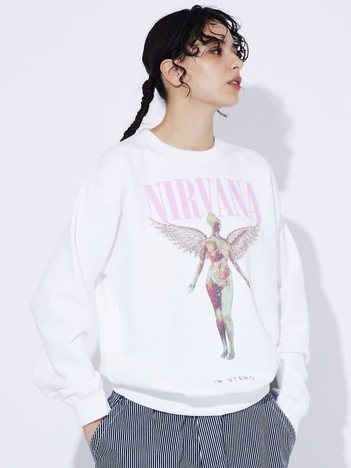 【GOOD ROCK SPEED/グッドロックスピード】NIRVANA  In Utero/ エンジェルプリント /クルーネックスウェット /ヴィンテージ加工 /ユニセックス