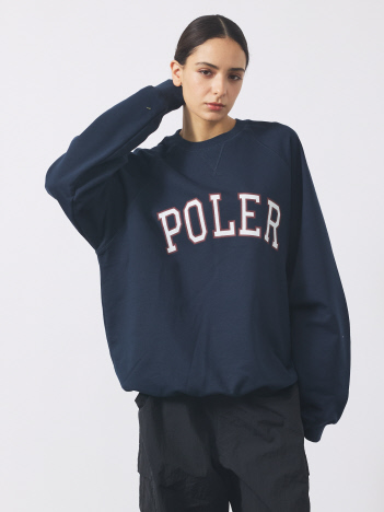 ABAHOUSE - 【POLER/ポーラー】COLLEGE RAGLAN CREW スウェット/カレッジロゴ/ラグラン袖/ユニセックス【予約】