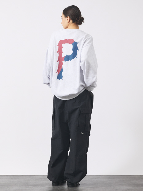 【POLER/ポーラー】BIG LOGO CREW/ビッグロゴ クルーネックスウェット/両面プリント/ユニセックス【予約】