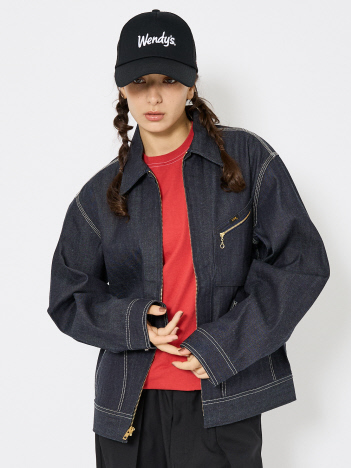【Lee/リー 】DENIM ZIP UP BLOUSON/オーバーサイズ デニムジップアップブルゾン/91-B/ユニセックス