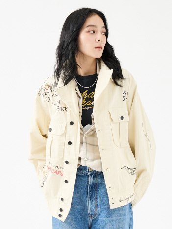 【THRIFTY LOOK/スリフティルック】MEMORIAL M-43 JACKET / メモリアルジャケット 刺繍/ ユニセックス /ミリタリー【予約】