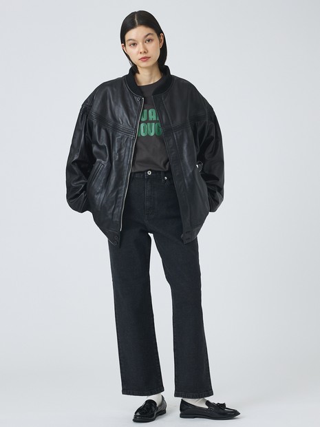 【TOWNCRAFT/タウンクラフト】Leather Derby Jacket / レザー ダービー ジャケット/ユニセックス